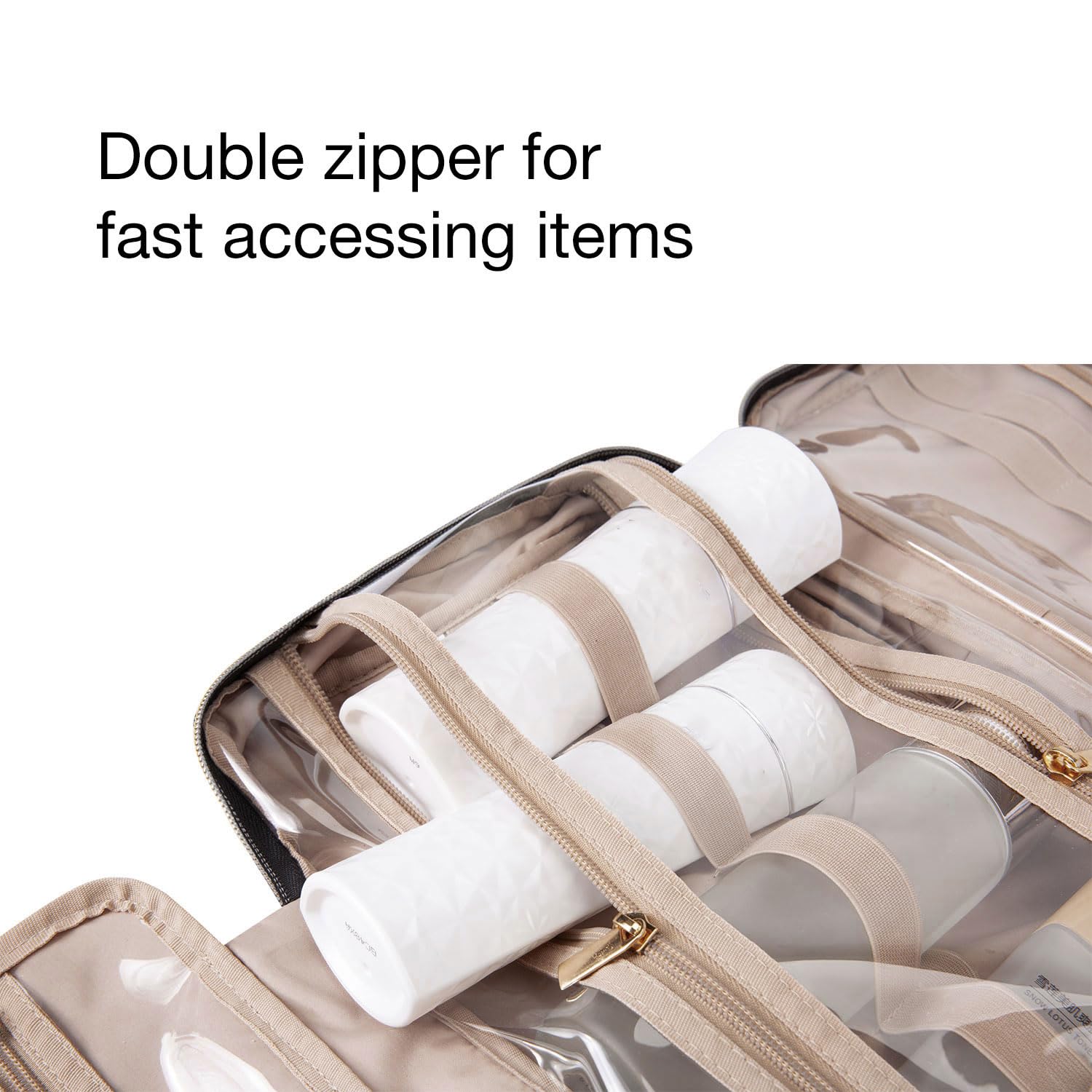 BAGSMART Toiletry Bag Travel Bag with Hanging Hook