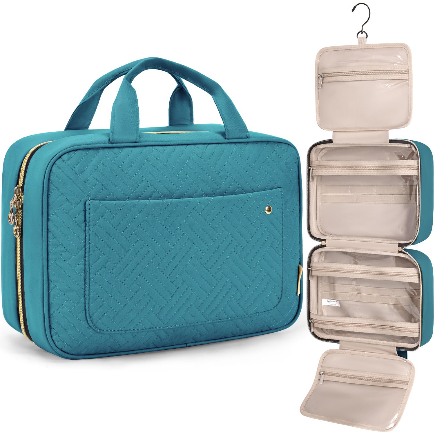 BAGSMART Toiletry Bag Travel Bag with Hanging Hook