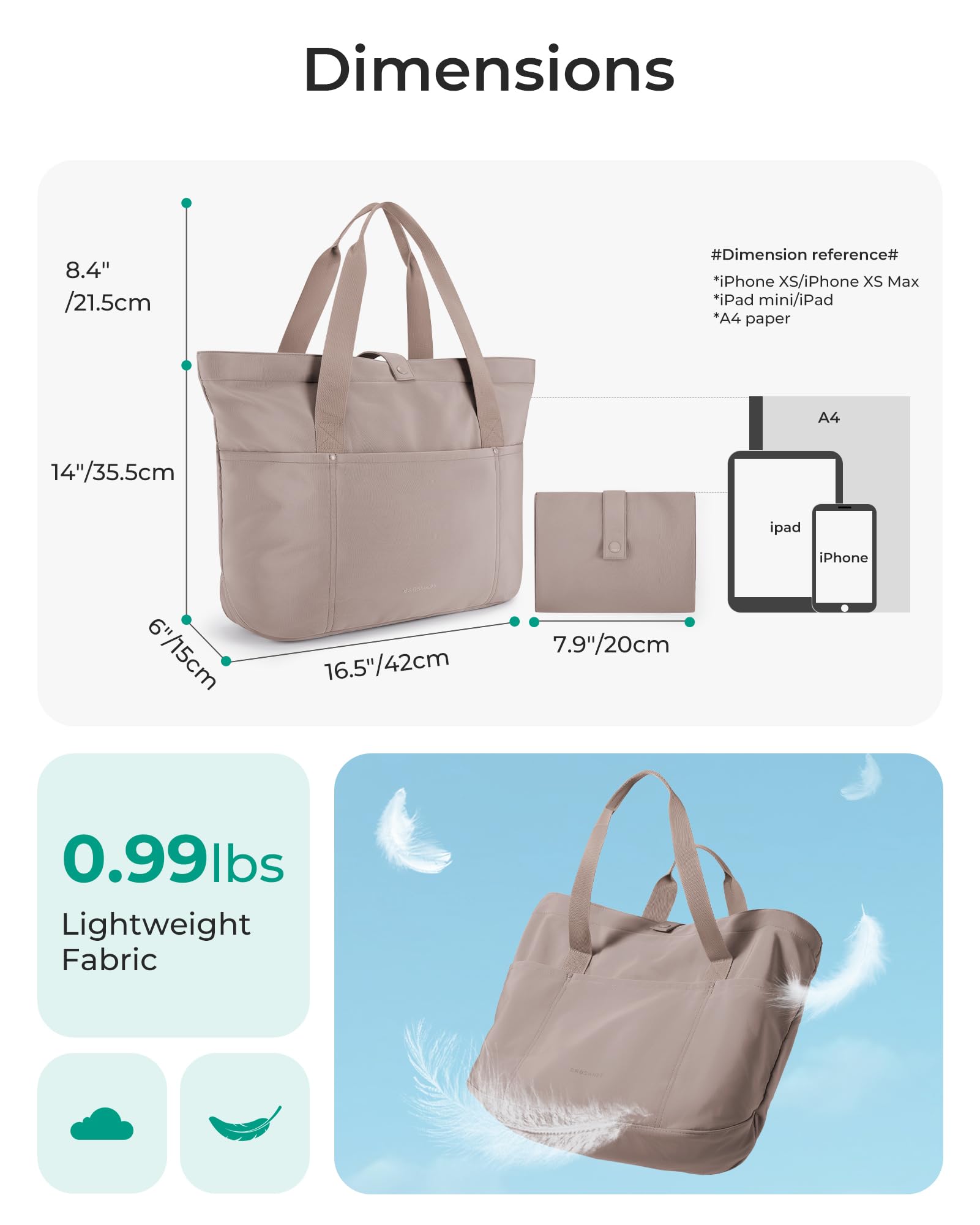 BAGSMART Tote Bag