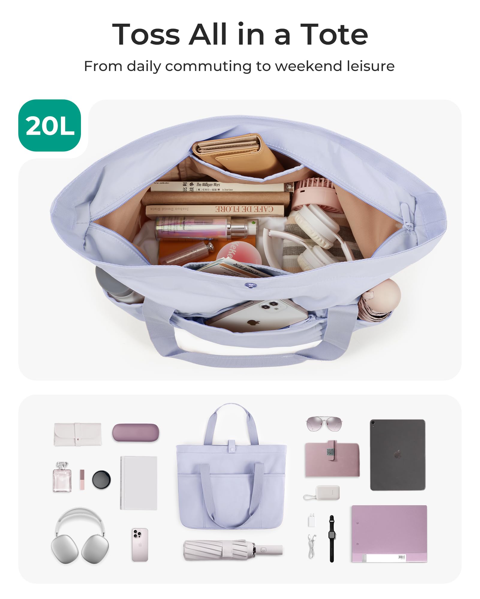 BAGSMART Tote Bag