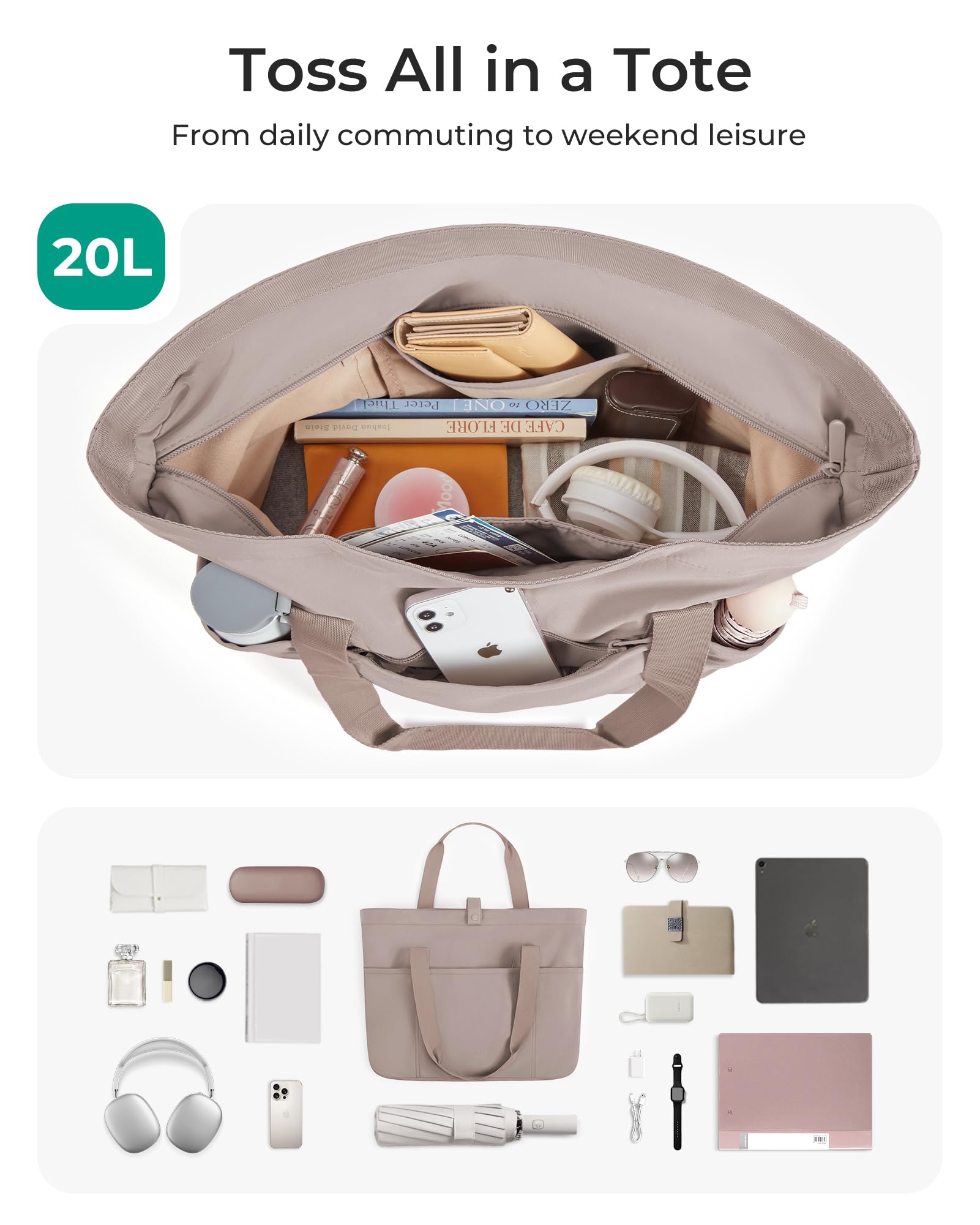 BAGSMART Tote Bag