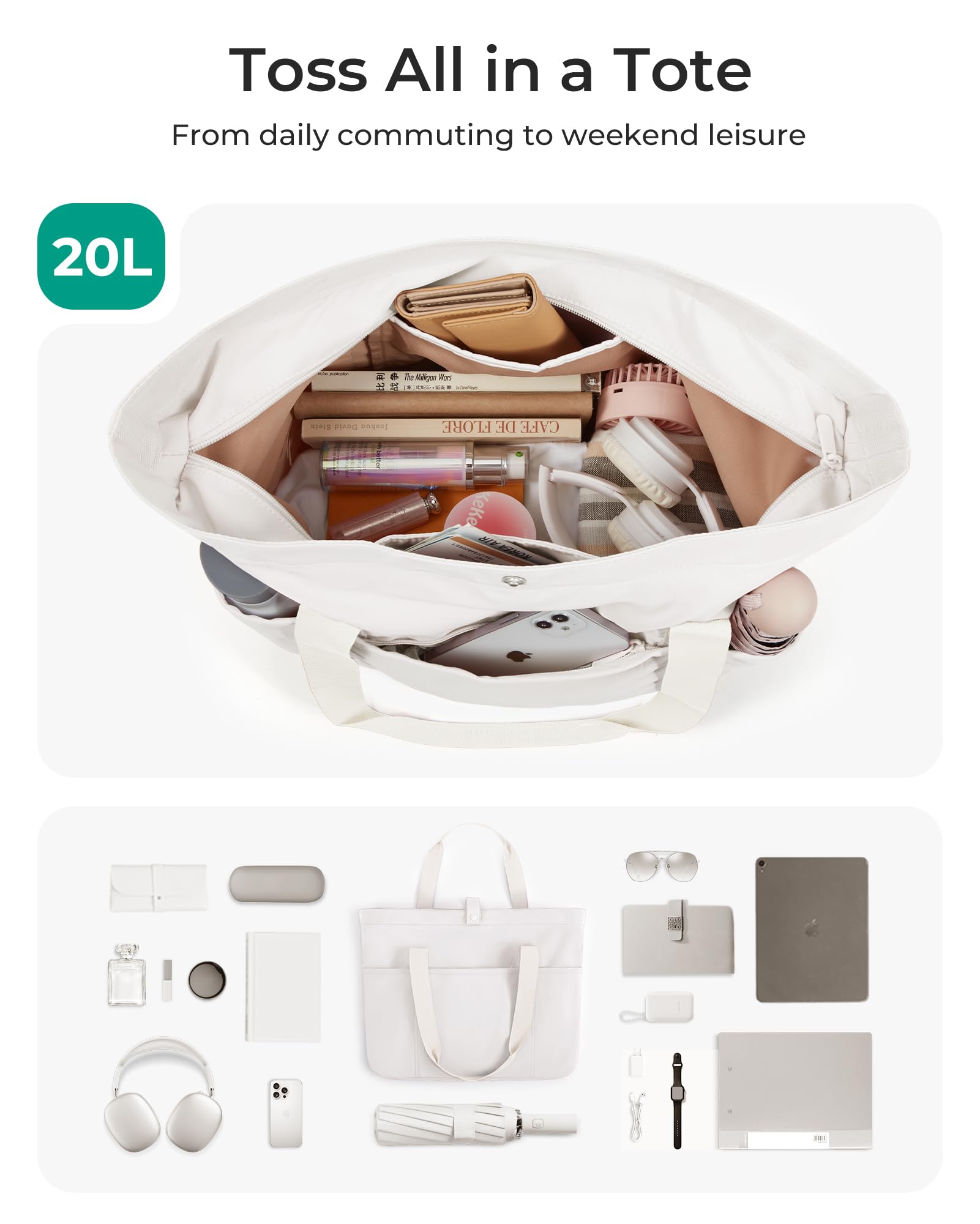 BAGSMART Tote Bag