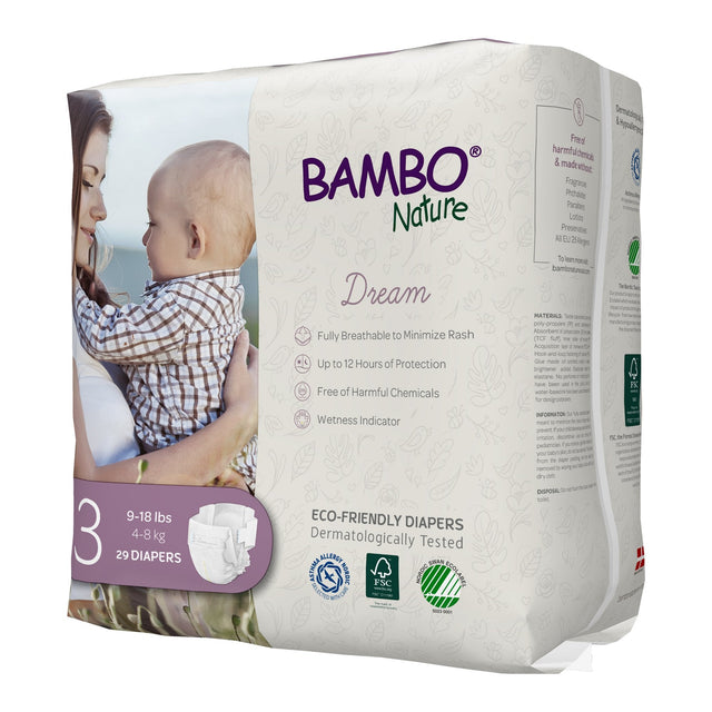 Bambo Nature Dream Eco-Friendly Baby Diapers, Size 3
