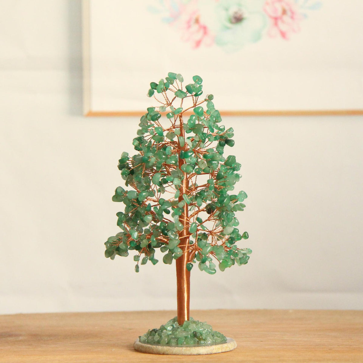 Natural Crystal Money Tree with Pachira Macrocarpa Agate