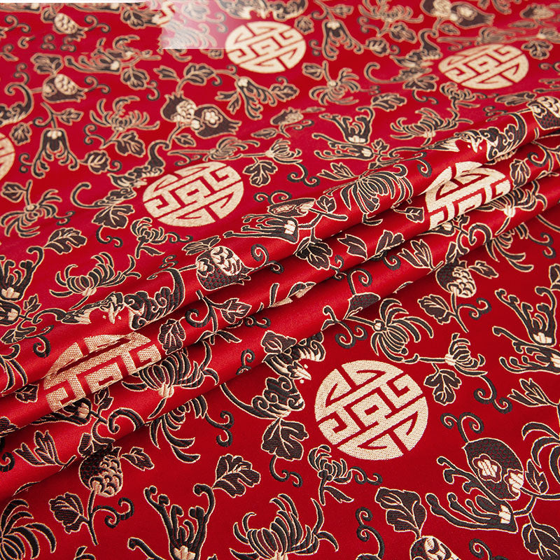 Beautiful Imitation Silk Pomegranate Fabric