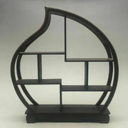 Wood‑Carved Peach Stand for Snuff Bottles & Statues – Asian Home Decor