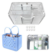 Beach Bag Organizer Insert with 8 Removable Metal Fasteners