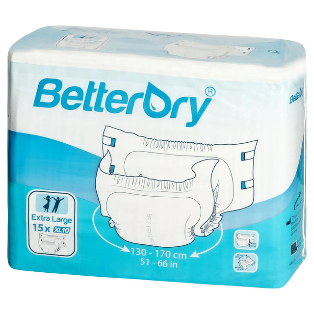 BetterDry Overnight Adult Diapers w/ Plastic Backing