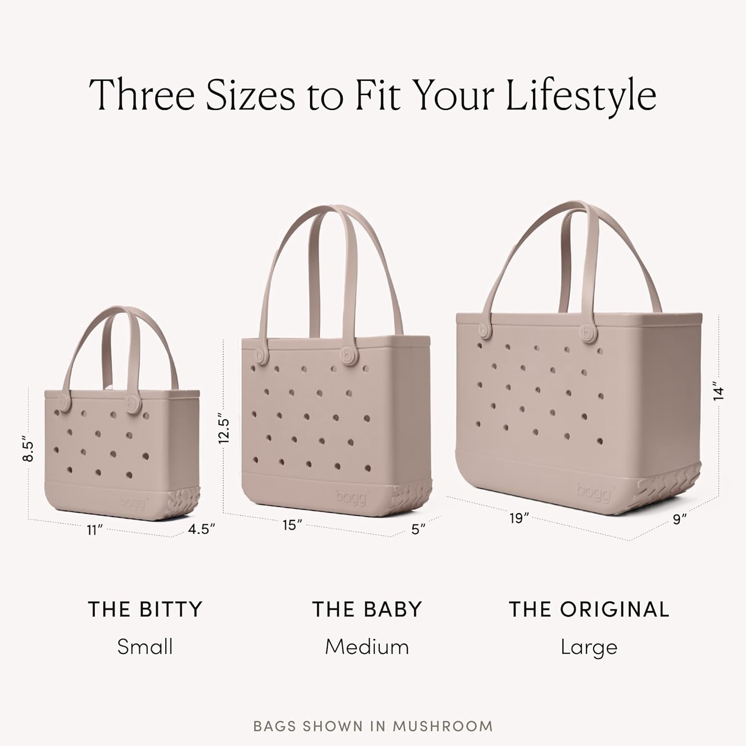 BOGG BAG Bundle – Baby, Medium 15” x 5” x 12.5” + Bitty, Small Tote 11” x 8.5” x 4.5”