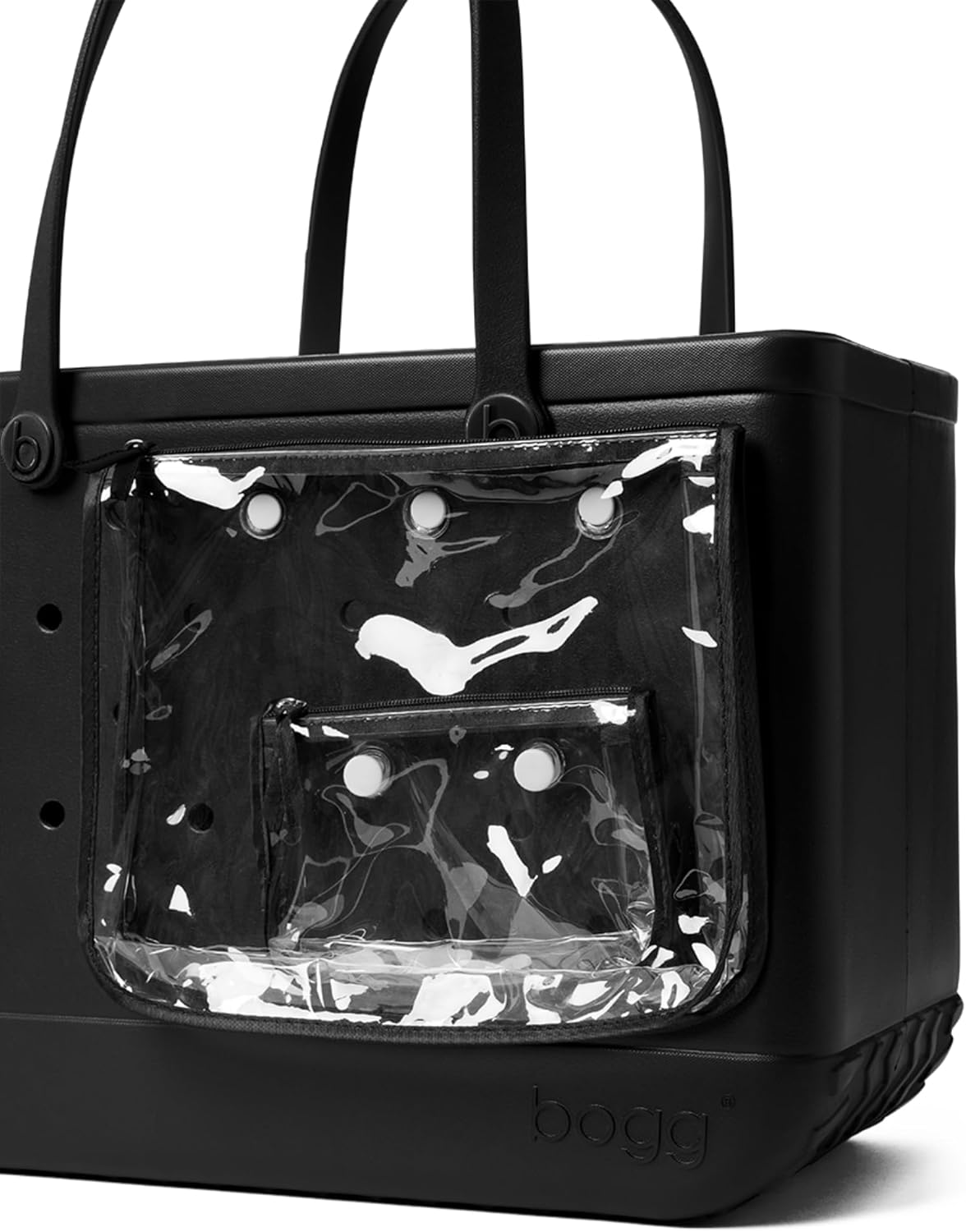 BOGG BAG Medium Tote (LBD Black) + Bevy (LBD Black) - 15in L x 5in W x 12.5in H