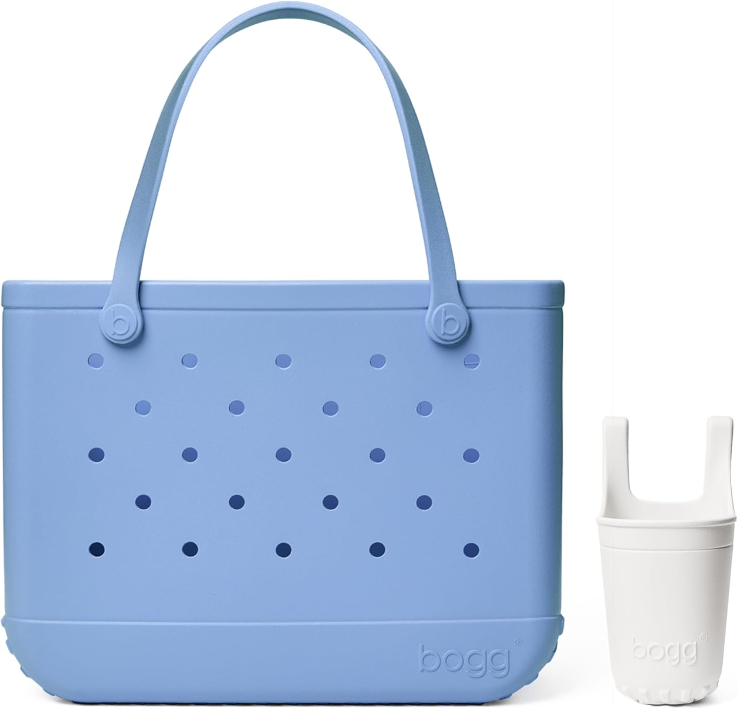 BOGG BAG Original, Large Tote (Carolina on My Mind) + Bevy (For Shore White) - 19in L x 9in W x 14in H