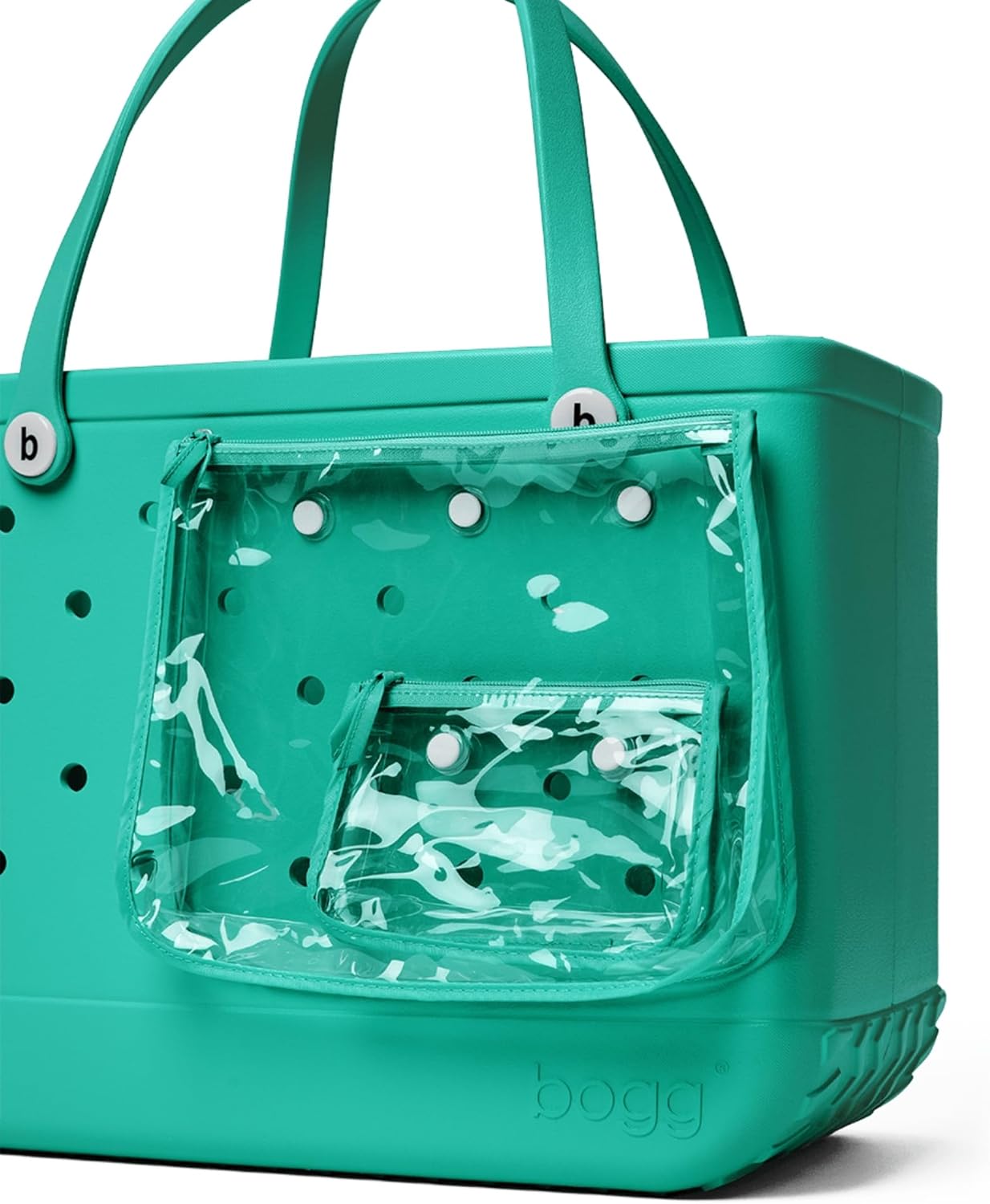 BOGG BAG - Tote for Beach, Pool, Boat, Sports - All Purpose EVA - White Buttons