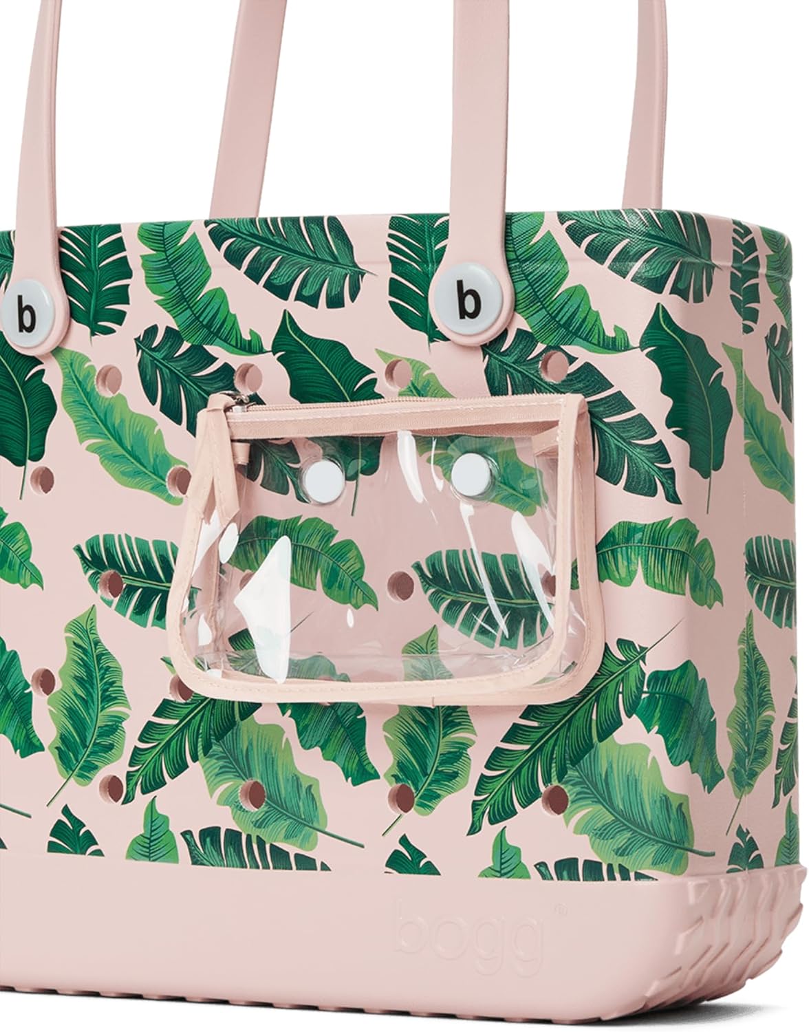 BOGG BAG - Tote for Beach, Pool, Boat, Sports - All Purpose EVA - White Buttons