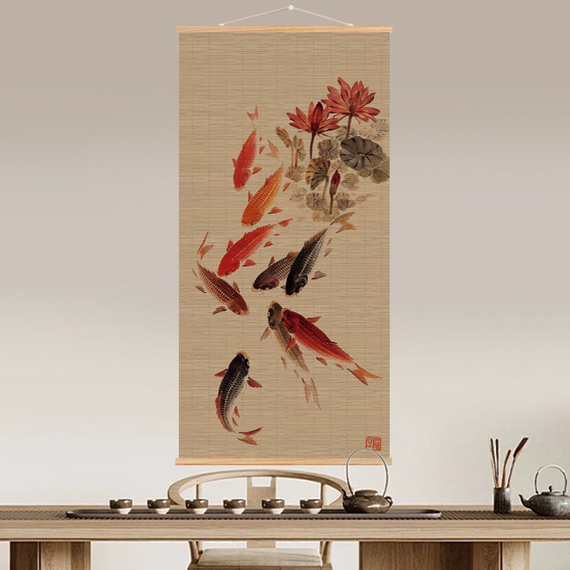 Traditional Bamboo Scroll Painting – Zen Wall Art