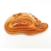 2" Red Sandalwood Insects on Foot Netsuke – Japanese Miniature