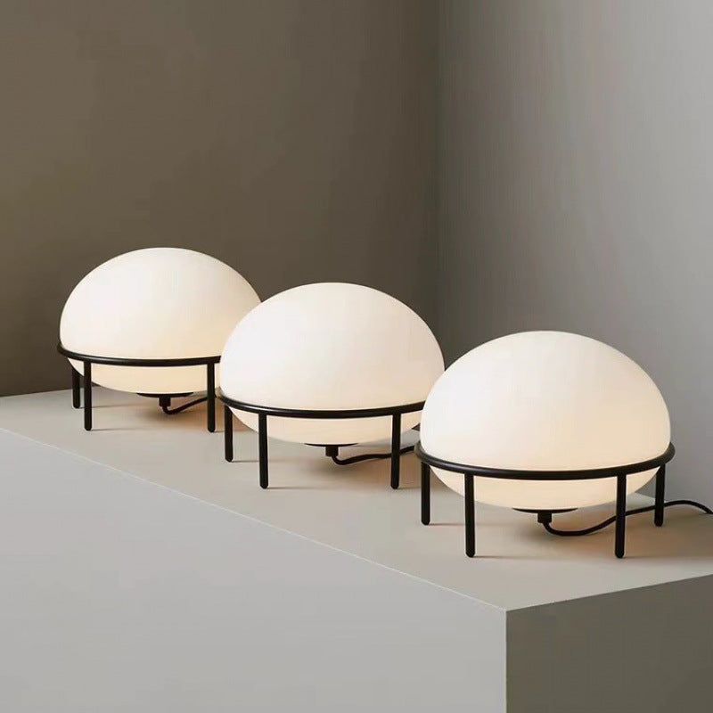 Simple Japanese Style Bedside Glass Lamp