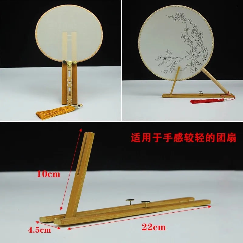 Solid Wood Fan Display Stand for Silk Folding & Round Fans