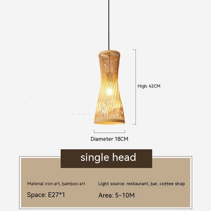 Chinese Style Bamboo Artwork Chandelier