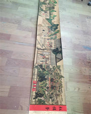 Vintage Chinese Long Scroll – Sun Wen’s “Dream of the Red Chamber” Paper Painting