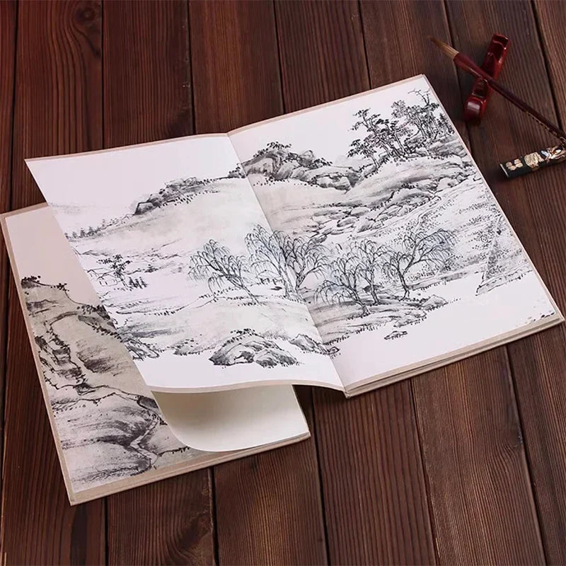 Colored Landscape Scroll (She Se Shan Shui Tu)- by Xiao Yuncong (Ming & Qing Dynasty) Paintings by Famous Artists of All Dynasties