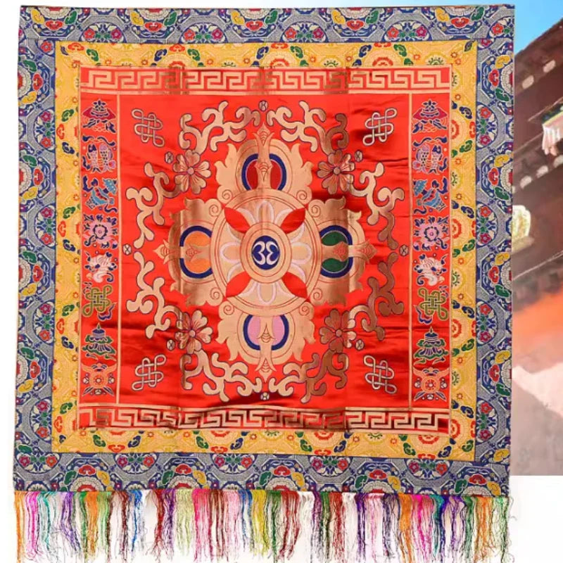 Handmade Embroidery Tablecloths Temples Buddhist Halls Homes Sacrificial Worshiping Buddha Decorative Tablecloths Door Curtain