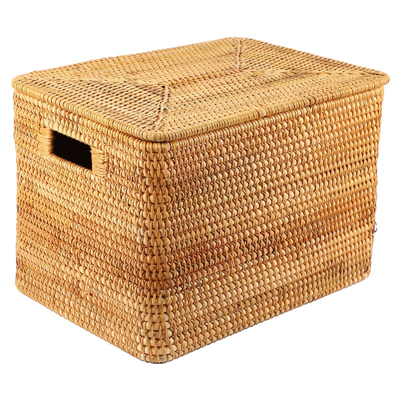 Handmade Vietnamese Rattan Storage Basket – Natural Organizer