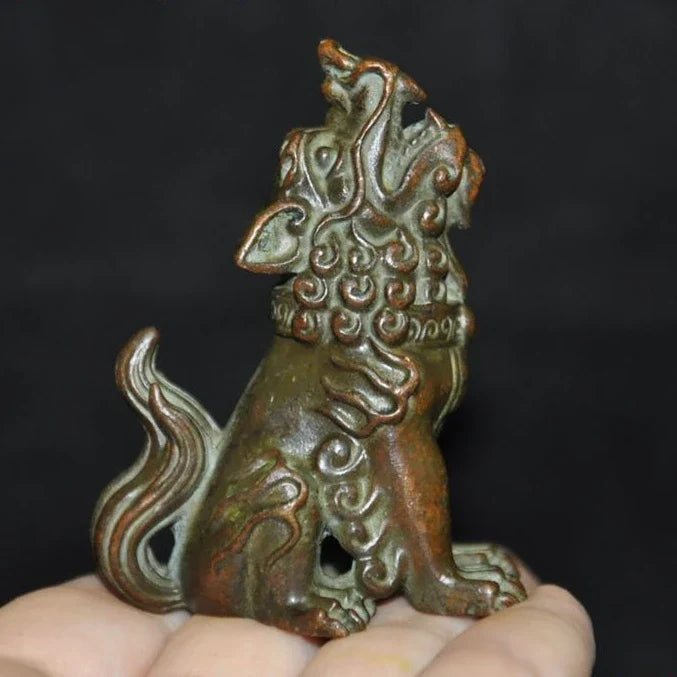 Chinese Bronze Pixiu Wealth Guardian Statue