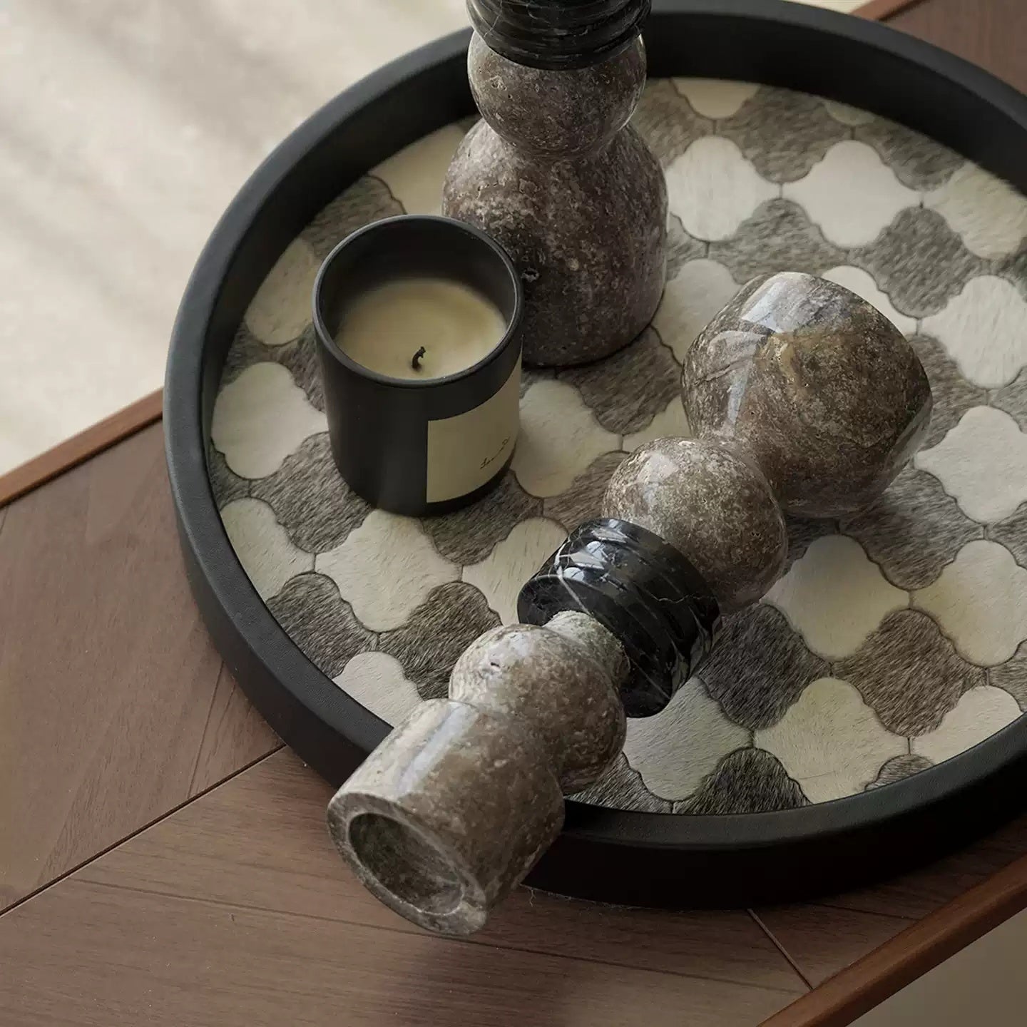 Modern Wabi-Sabi “Cave” Stone Candle Holder – Minimalist Decor Piece