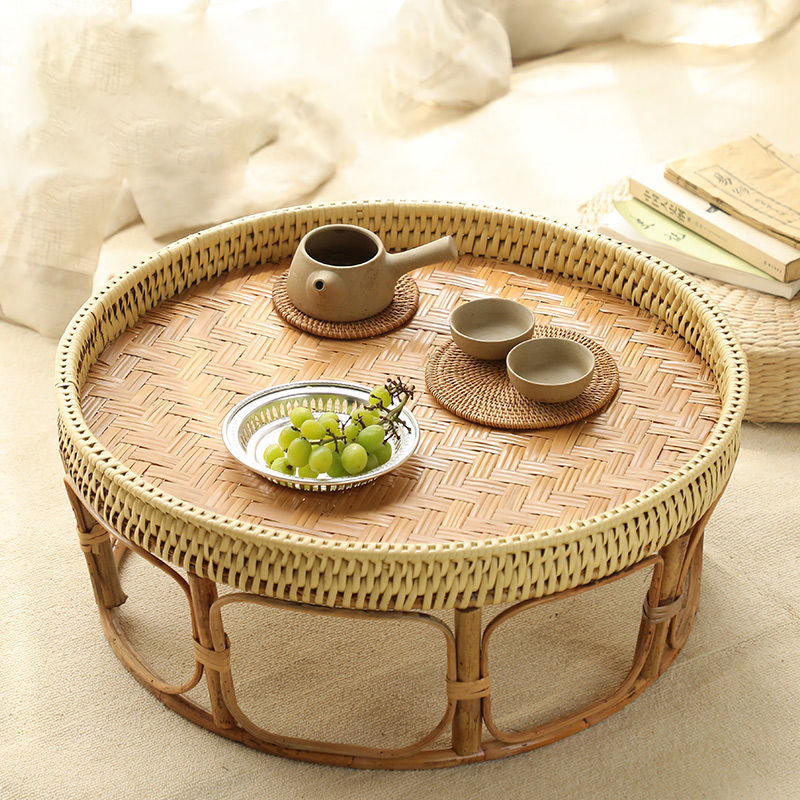 Handmade Japanese Bamboo & Rattan Low Table