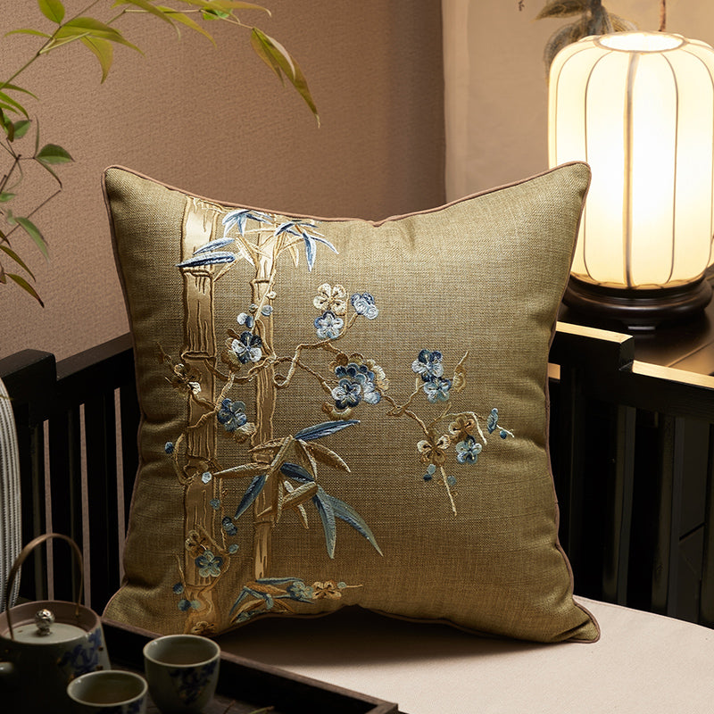 Beautiful Chinese Design Cotton Linen Pillowcase