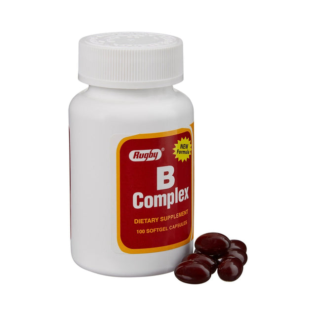 Rugby B-Complex Dietary Supplement, 100 soft gels