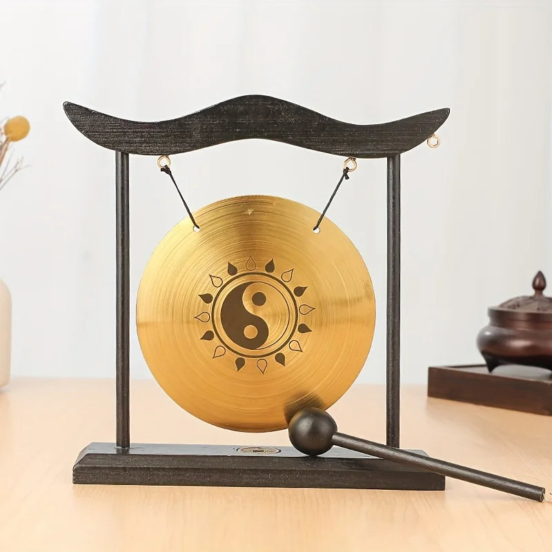 Meditation Gong、Meditation Percussion Gong、Harmonious Brass Gong for Meditation and Sound Relaxation - Suitable for yoga、Home