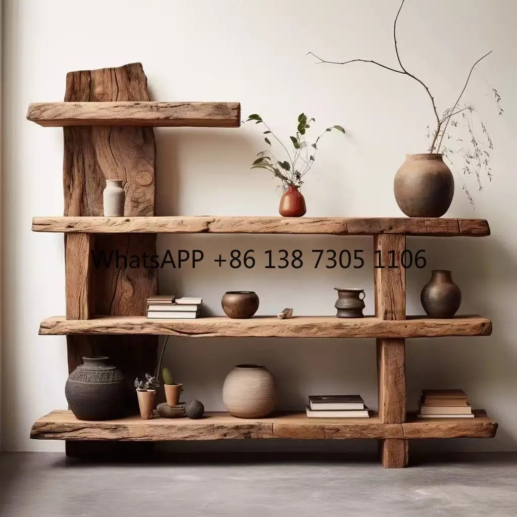 Old Elm Bogu Frame, Retro Duobao Pavilion Display Stand or Partition