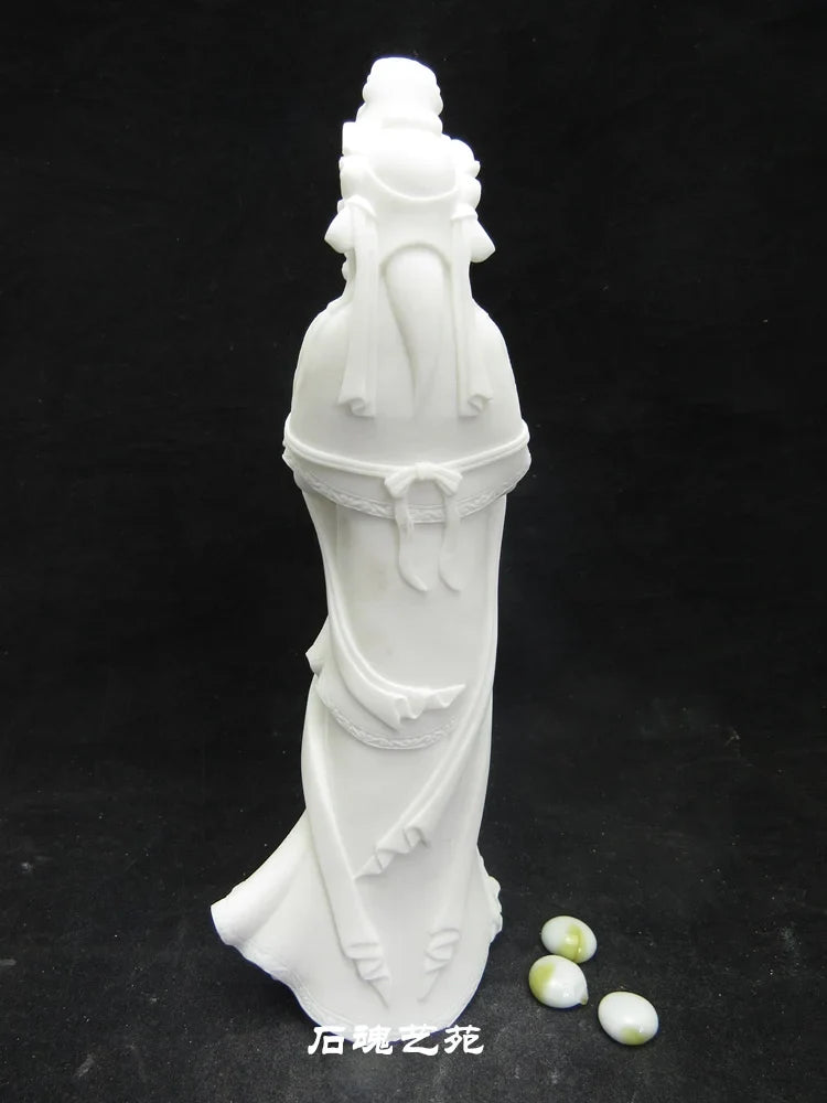 26.5 CM Limited Edition - Fujian Mazu Goddess Statue Made of White Marble
