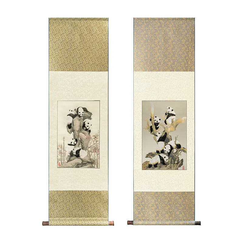 Shu Jiang Jin Yuan Silk Scroll – Framed Chinese Painting for Home Decor