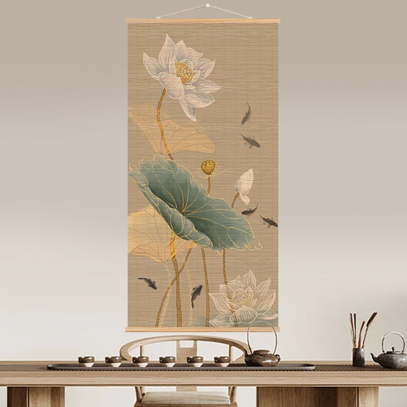 Traditional Bamboo Scroll Painting – Zen Wall Art