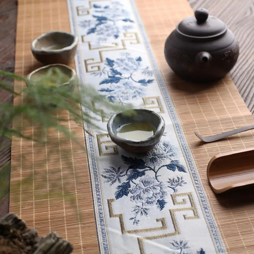 Japanese Bamboo Table Runner Handmade Tea Placemat