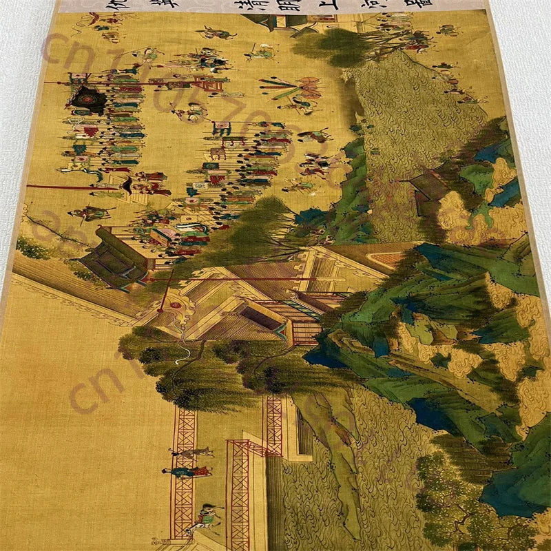 Qiu Ying “Along the River During Qingming” Scroll – Chinese Riverside Scene Painting