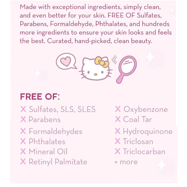 , Hello Kitty Pure Cure Strawberry Milk Toner, Klean Beauty™, 6.76 Fl. Oz.