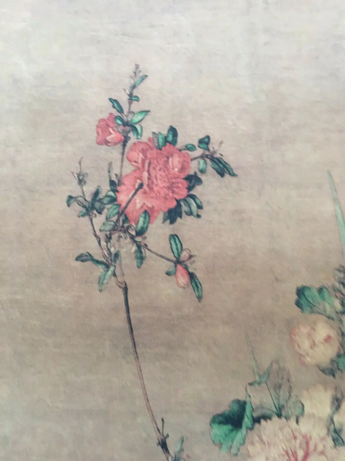 Vintage Chinese Scroll After Lang Shining & Wu Ruitu – Rice Paper Hanging Painting