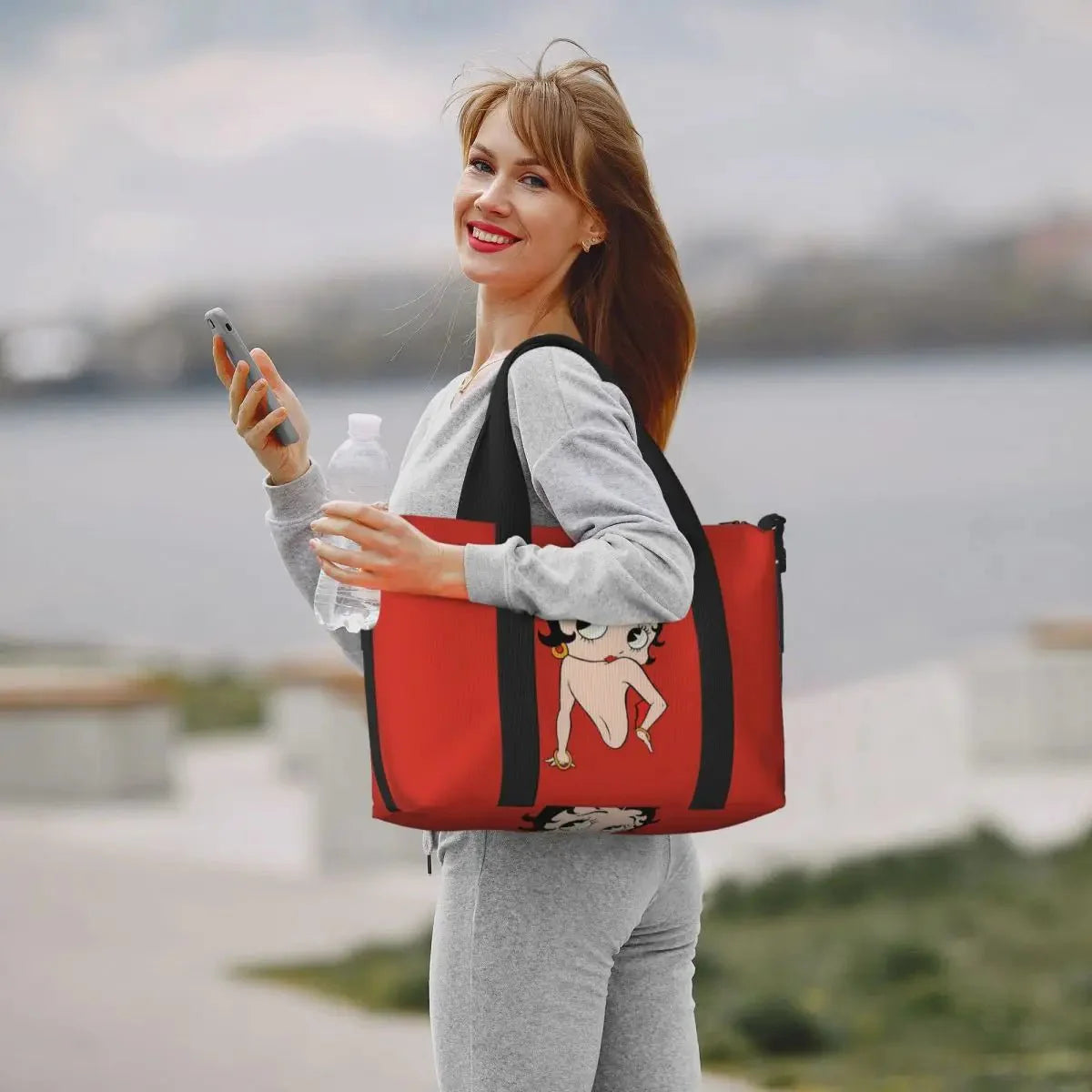 Custom Cartoon Girl B-Bettys Beach Travel Bag