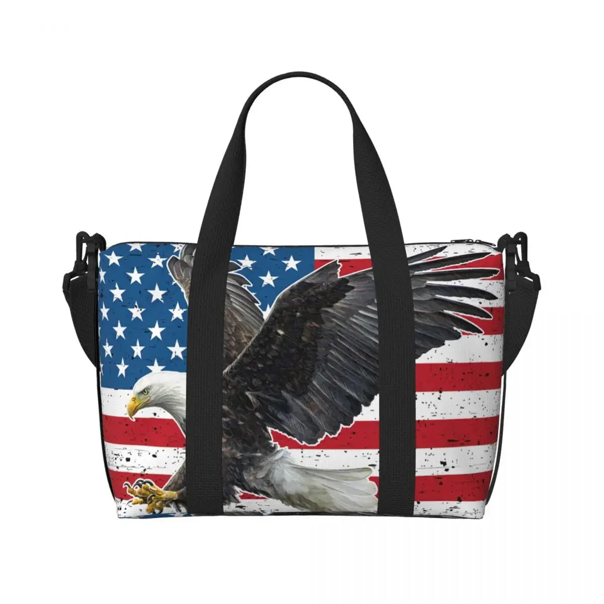 Custom Vintage American Flag Tote Bag