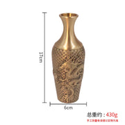 Brass Fish Leaping Over the Dragon Gate Copper Vase