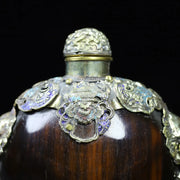 Cloisonné Tiger Head Snuff Bottle with Hanging Ring – Asian Decor