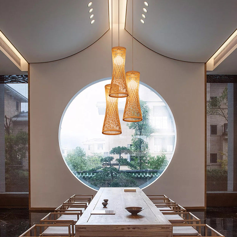 Chinese Style Bamboo Artwork Chandelier