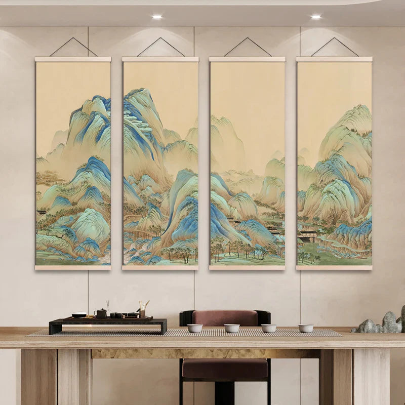 Chinese traditional landscape painting traditional classic art home decoration painting poster wall art wall art decor canvas