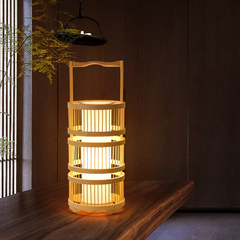 Japanese Bamboo Floor Lamp