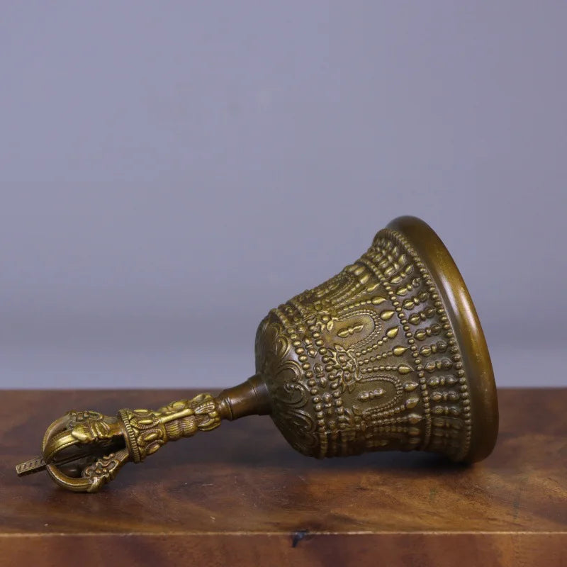 Tibetan Brass Handbell Vajra Buddhist Singing Bell