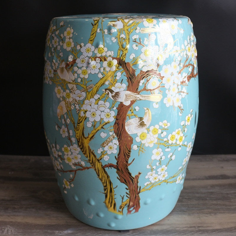 Gilded Blossom: A Hand-Painted Ceramic Masterpiece