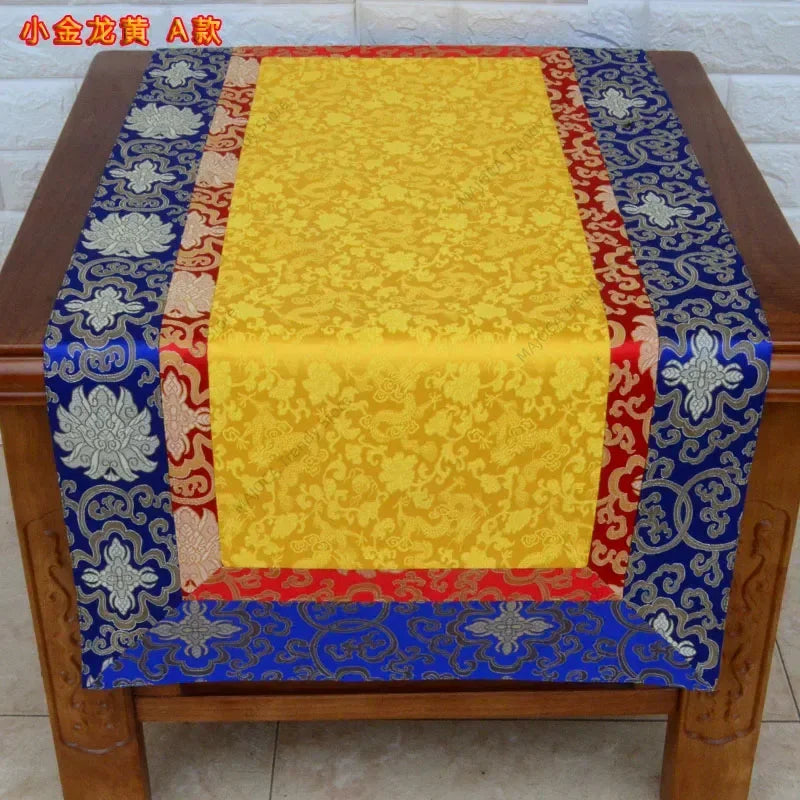 Tibetan Buddhism Silk Tablecloth of High-Quality